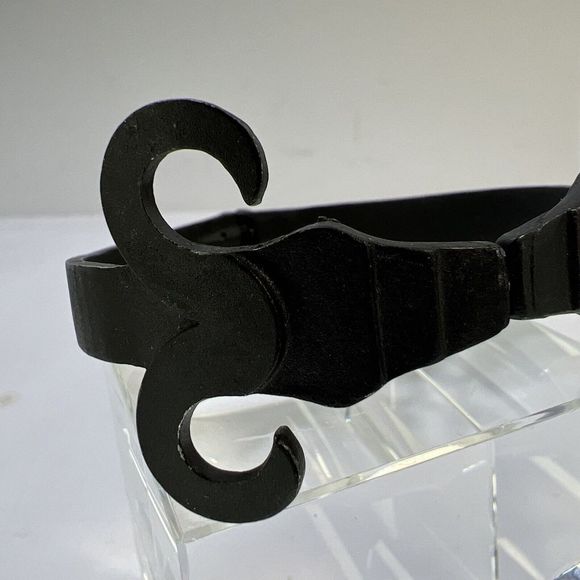 Vintage Aries Zodiac Hinged Black Metal Braclet - Picture 3 of 8